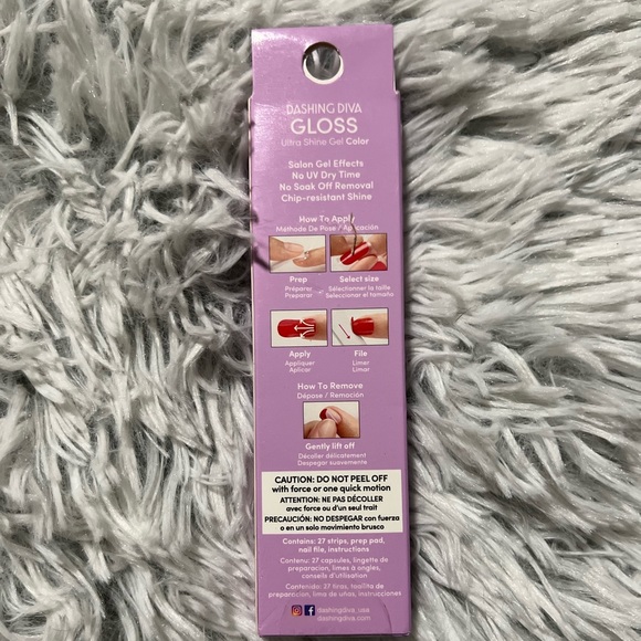 📦✨3/$24 NWT/NIB • Dashing Diva Gloss Ultra Shine Gel Color Nail Sticker Strips - Picture 5 of 7